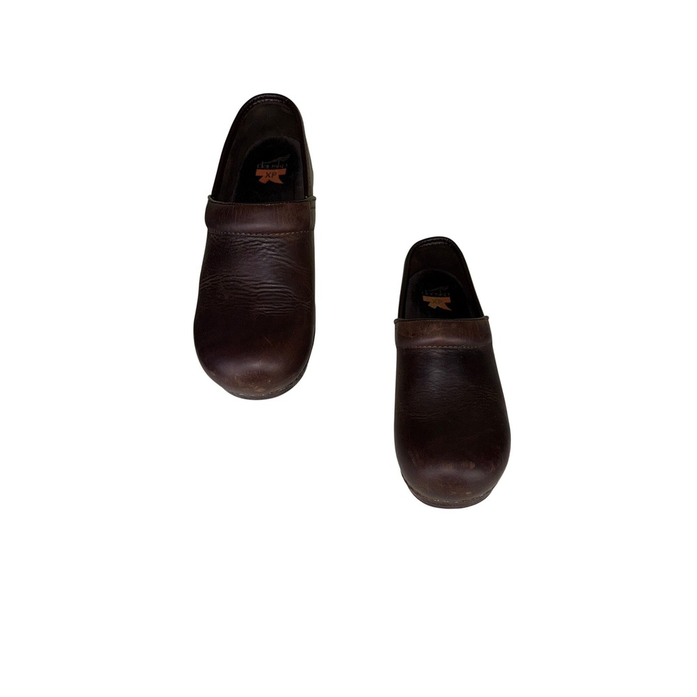 Dansko XP Professional Brown Leather Clogs Women 38 Nursing Work Shoes